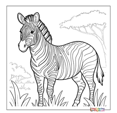 zebra coloring sheet jungle animal activity