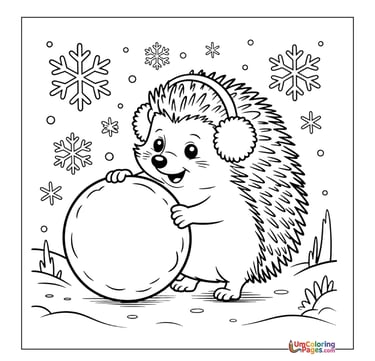 Cute hedgehog coloring sheet small animal activity