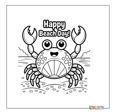 cute crab coloring sheet printable