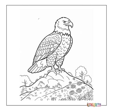 cute eagle coloring sheet printable