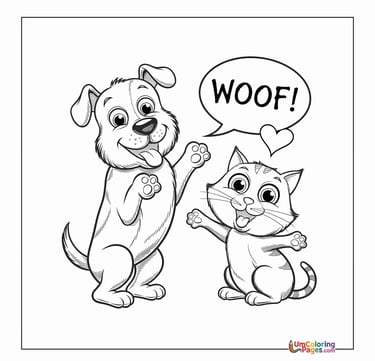 Puppy dog coloring sheet loyal pet activity children