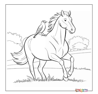 cute horse coloring sheet printable