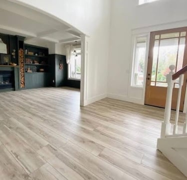Luxury vinyl plank flooring installation — durable, modern, and professionally installed.