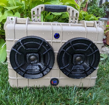 awesome chillantix boombox in the grass