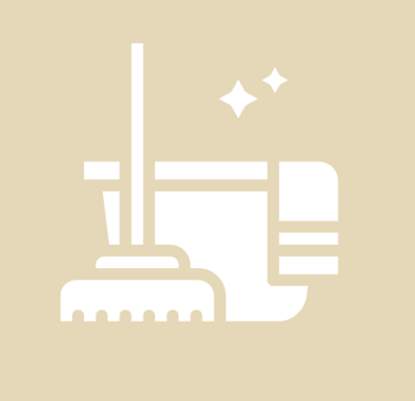 pictogramme présentant le ménage réalisé par colleene conciergerie