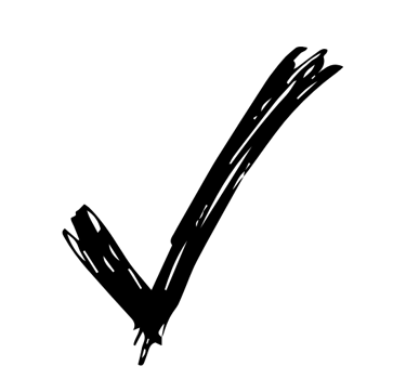 a scratchy tick mark