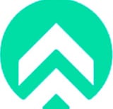 An arrow pointing up logo