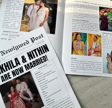 Wedding Newspaper by Geet Events
