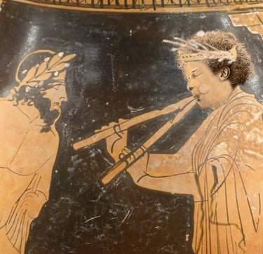 Spectacle Dans le vent, Aulos grec
