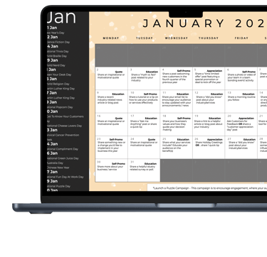 365 day social media content calendar on mac