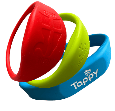 Bracelets RFID silicones de plusieurs couleurs avec logo gravé et logo gravé teinté pour serrure d'hôtel