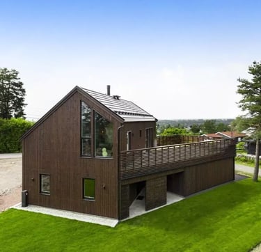 Wood panel houses