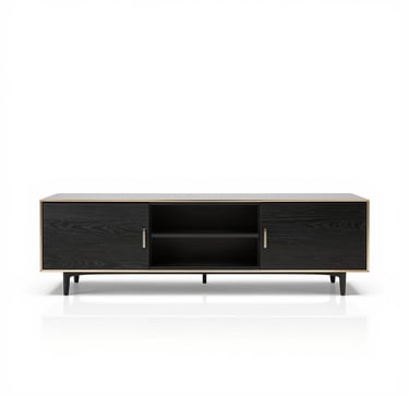 A cozy living room featuring a plush sofa set, elegant dining table, and stylish storage units.