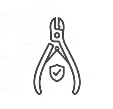 Alicate que representa la profesionalidad del podólogo a domicilio en Valencia