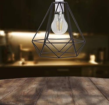 Wire Basket Metal Ceiling Light