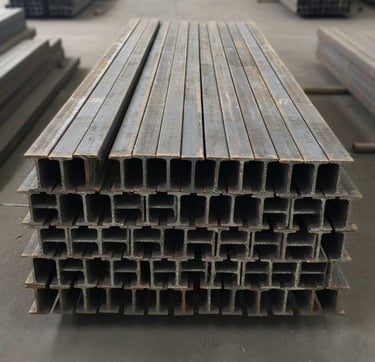 “View of MS structural beam for industrial use”