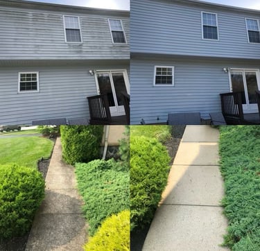 Pressure and soft washing of house, deck, concrete, fence and patio Sewell, NJ