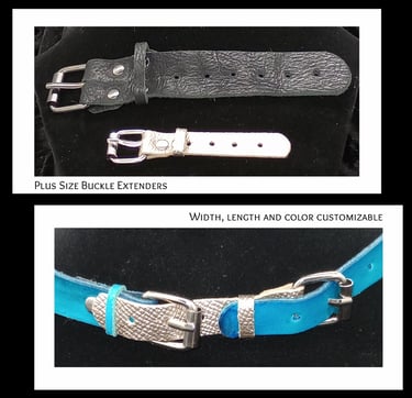 Plus sized buckle extenders: Colors and sizes vary.