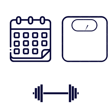 A calendar and scales vector image
