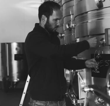hombre sirviendo vino de bodega luisyana