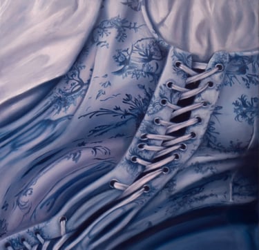 Anita Papp’s 'Anamorph' series, featuring distorted clothes in surreal compositions, exploring theme