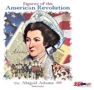 Cachet illustration of Abigail Adams