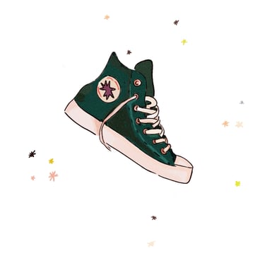 Illustration basket converse - Agathe Ricart - Ni oui ni non