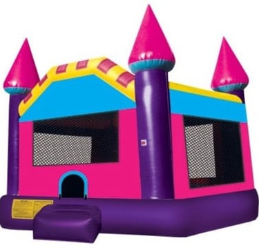 LARGE PINK & PURPLE CASTLE MOONWALK. Bookings 832-216-8423