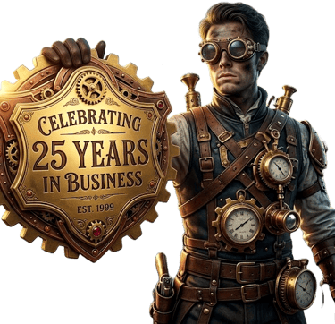 25 years in business badge