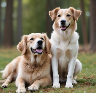 A cozy, sunlit dog boarding room with soft bedding and natural wooden accents, reflecting a calm home-style environment.
