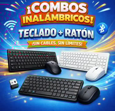 a computer keyboard and mouse on a blue background