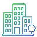Icône qui représente des immeubles d'habitation
