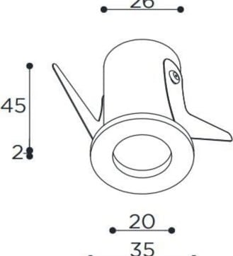 dibujo foco empotrable minusvalorado