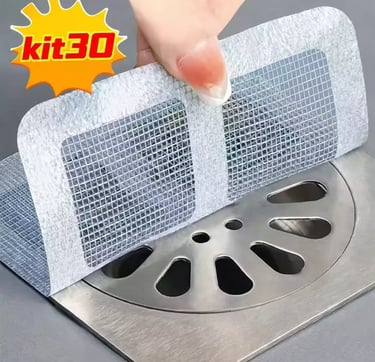 kit 30 adesivos protetorees de ralo tela descartavel anti insetos