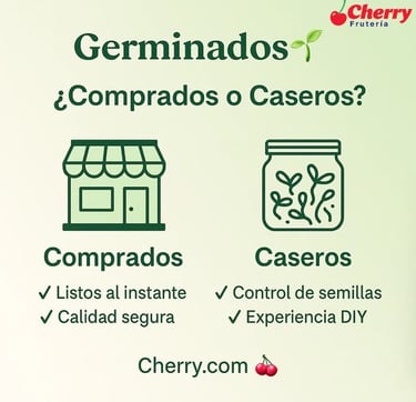 Germinados en frascos y empaquetados