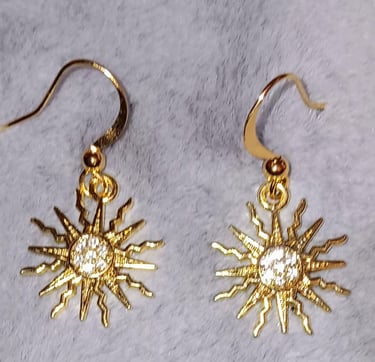 Starburst micropave earrings in 18k