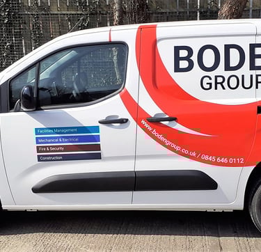 Side view of Boden van