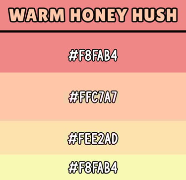 color palette of peach and yellow hues