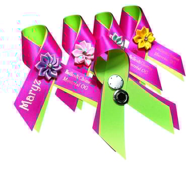 Rubans de style commémoratifs. Choix d'aimant ou éplingle.