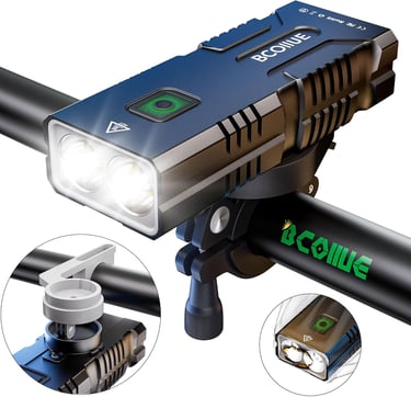 BCOIIUE Bike Lights for Night Riding,High Output 10000 Lumen Bike Headlight 360 Rotation,Continuous