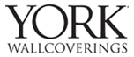 Official York Wallcoverings logo featuring elegant black serif typography on a white background.