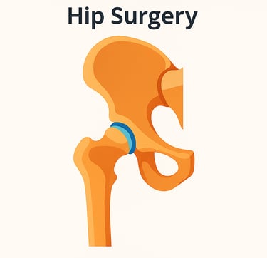 Hip joint surgical repair physiotherapy ccomera