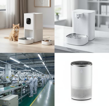 a cat sitting on a table next to a cat