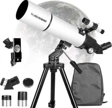 Celticbird Telescopio 80 mm Apertura 600 mm para Adultos Principiantes