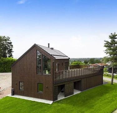 Wood panel houses