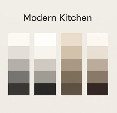 modern color palette fora modern kitchen