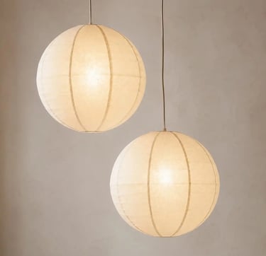 Modern Paper Lantern Pendant Light for Organic Modern Interiors. Eftelt Home Decoration