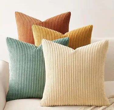 Set of 4 Boho Velvet Throw Pillow Covers – Double-Sided Soft Cushion Cases for Modern Living Room, 