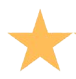 Yellow star shape representing stars in reviewes on Amazon