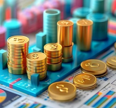 imagem de uma ilustração de um gráfico de finanças